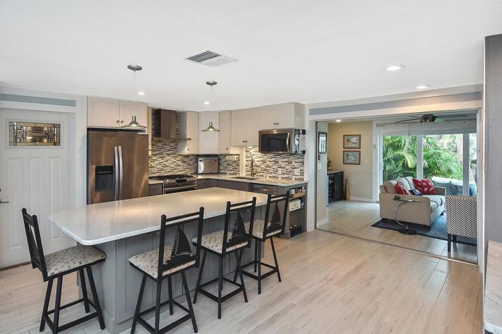 Kitchen island with seating