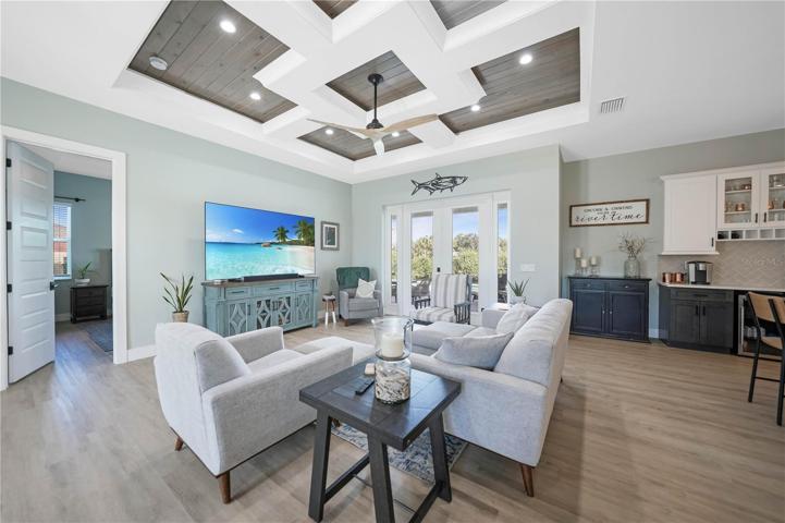 Coffer Ceiling w/ Tongue and Groove