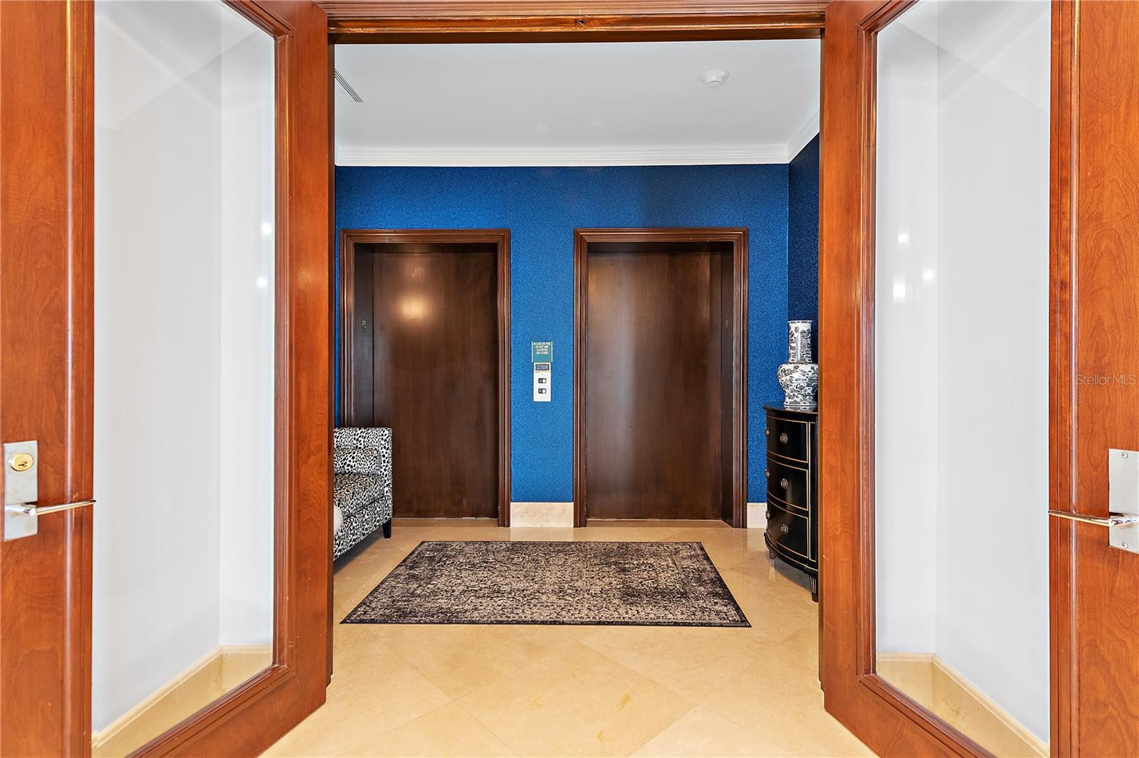 Private elevator entry
