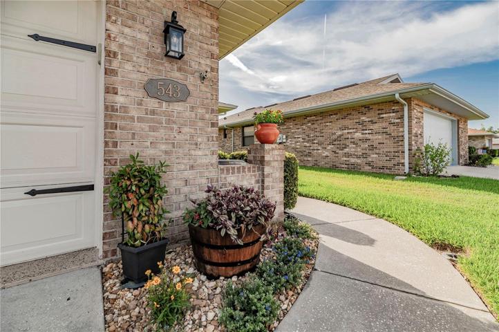 Walkway to Screened Front Porch