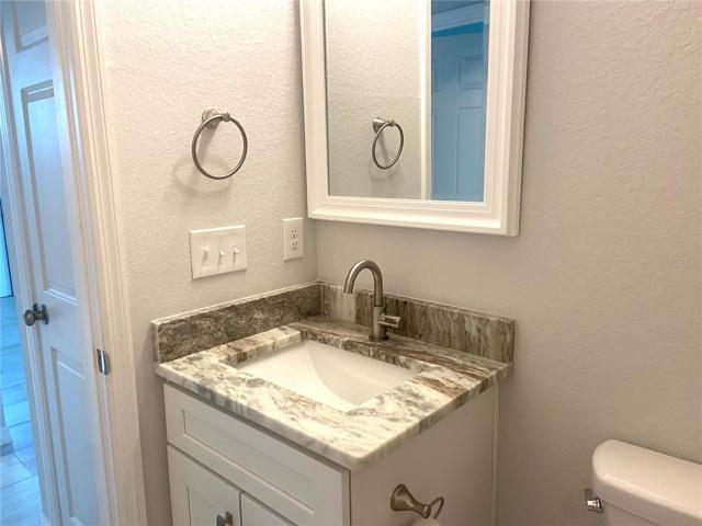 Hall Bath with granite counter