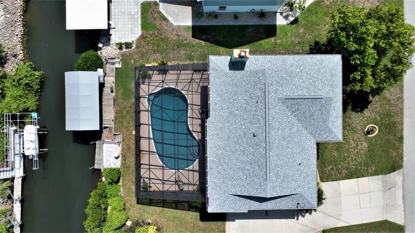 Aerial view of pool