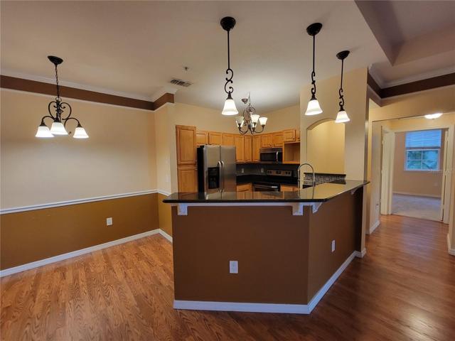 Dinette on the left and 2nd bedroom down the hall