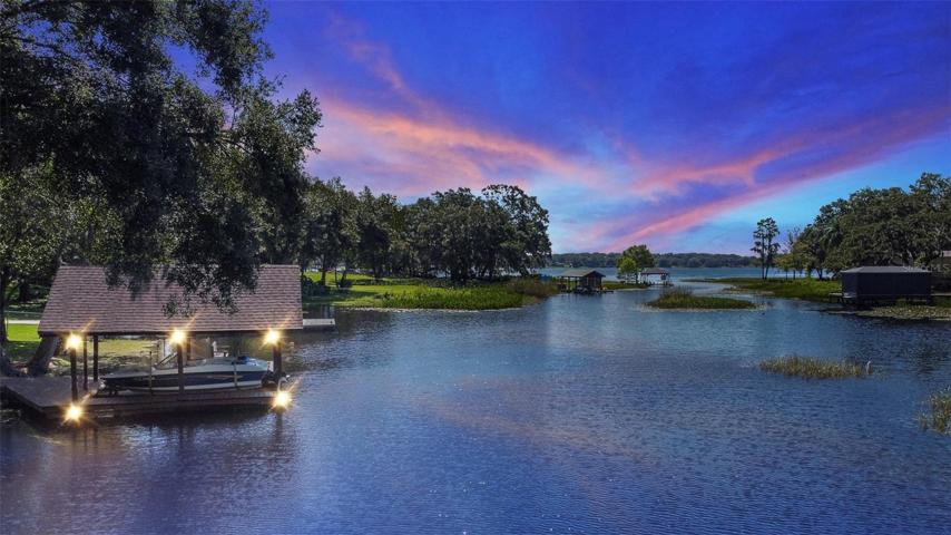 Gorgeous private waterfront leading into Lake Emma