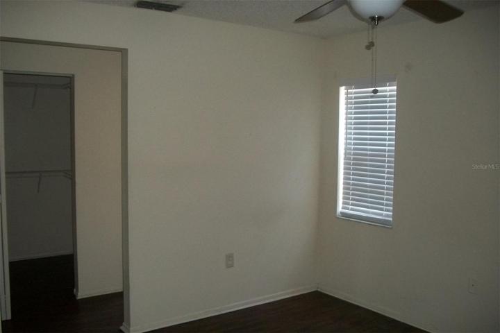 Master Bedroom, With Walk in Closet, to the right of hallway is Master Bathroom with walk in shower.