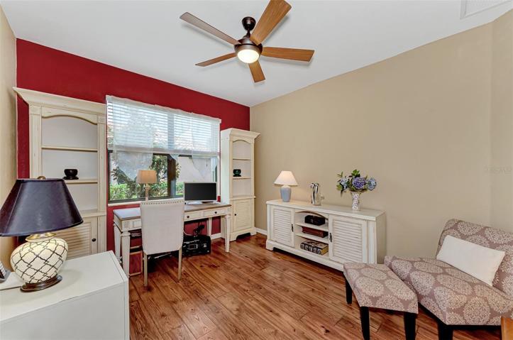 Charming den/study or 3rd bedroom. Embossed Laminated Oak Flooring.