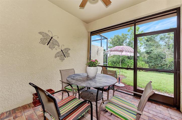 Quaint Lanai fitted with a Storm Protector Kevlar Screen that comes down electronically.