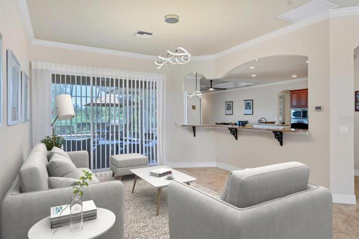 Virtually Staged Living Room