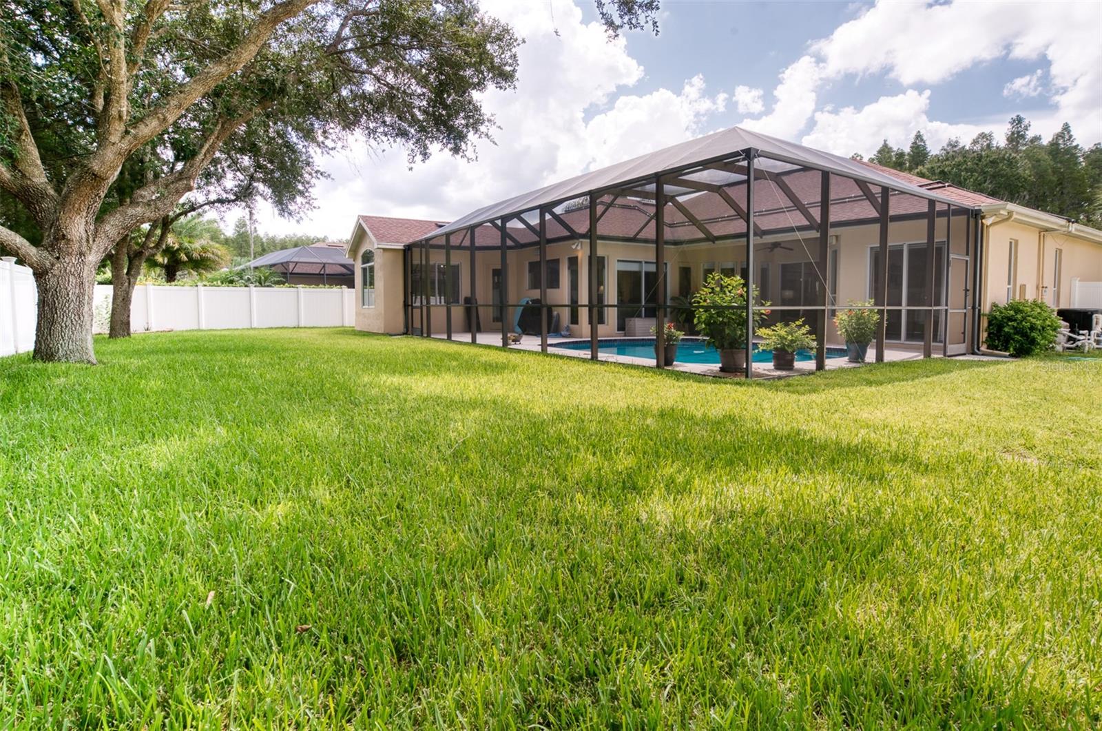 Large backyard