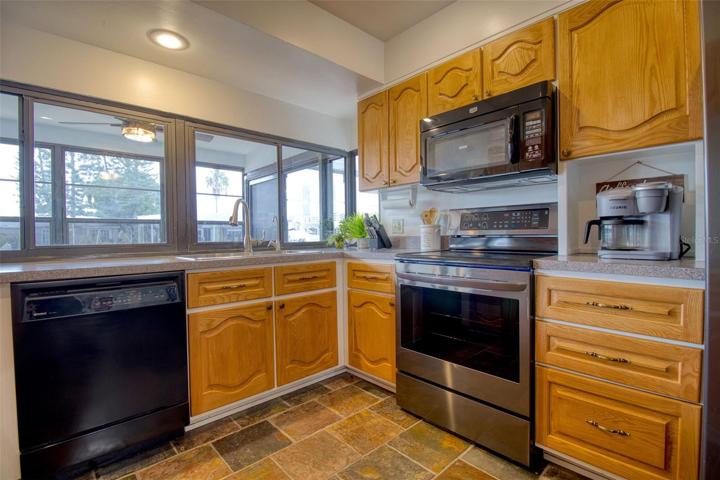Kitchen w/ pass through windows