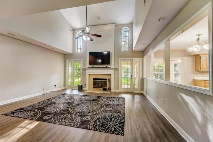 Two-story family room