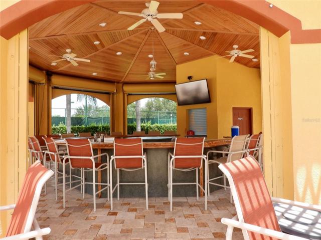 Our ultra popular cabana great for mini parties by reservation and Football...Yea!!!