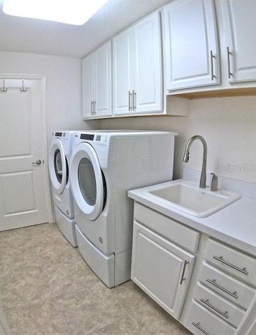 Note the bottom extenders for easy load washer and dryer