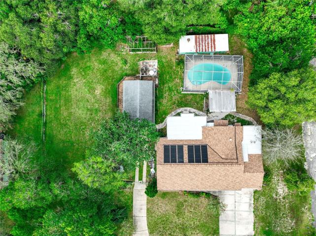 overhead view of property
