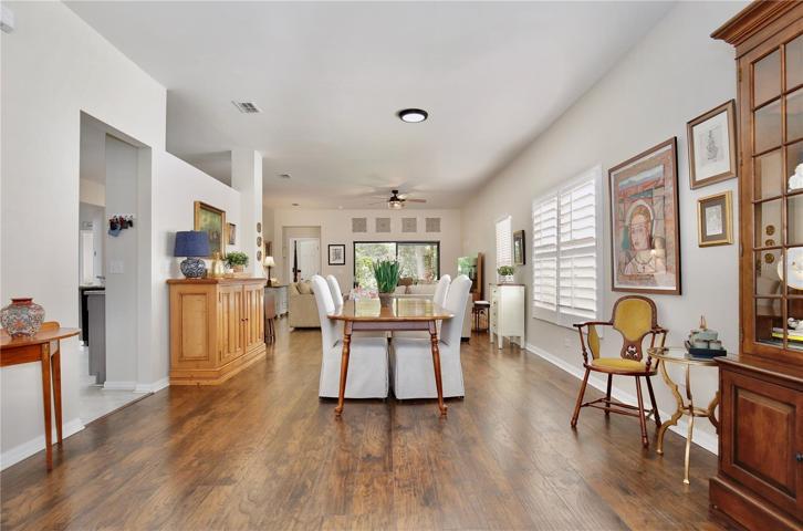 Living Room/Dining Room looking to back of house