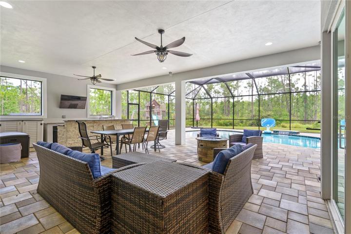 Covered pool area