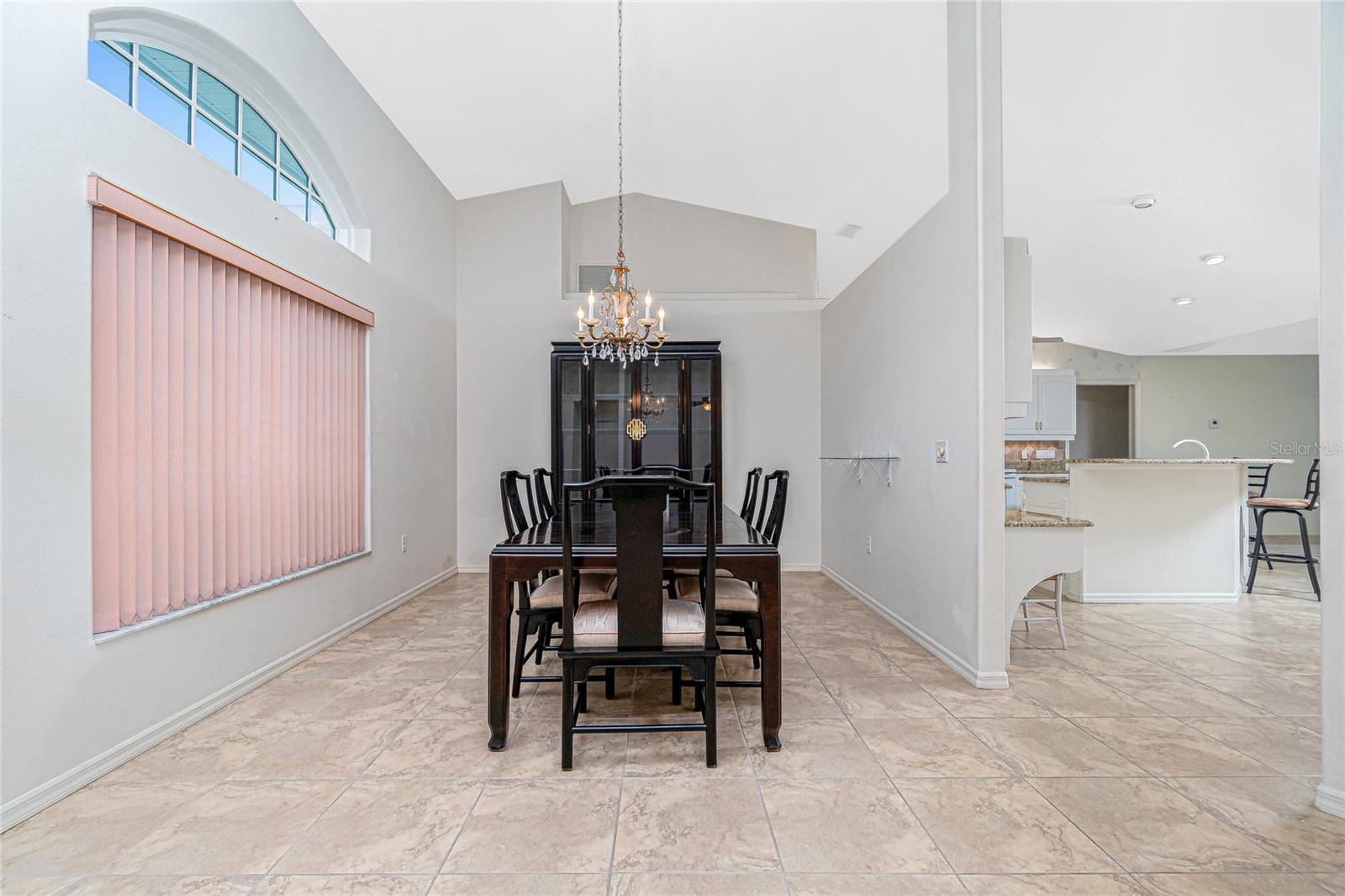 The dining room is conveniently located just off the kitchen.