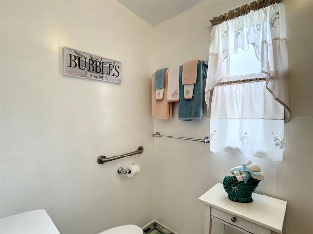 Toilet and shower in this area