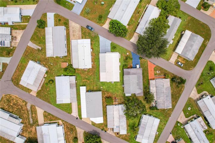 Aerial of the street and neighbors