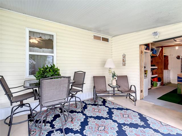 Screened porch, the patio furniture will stay
