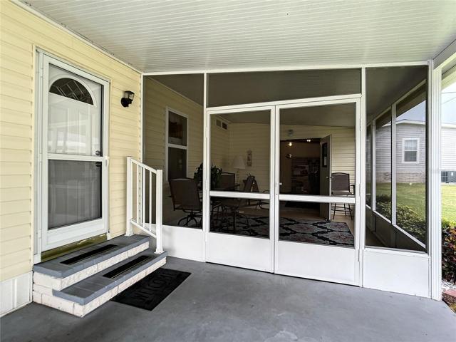 Entrance and screened room