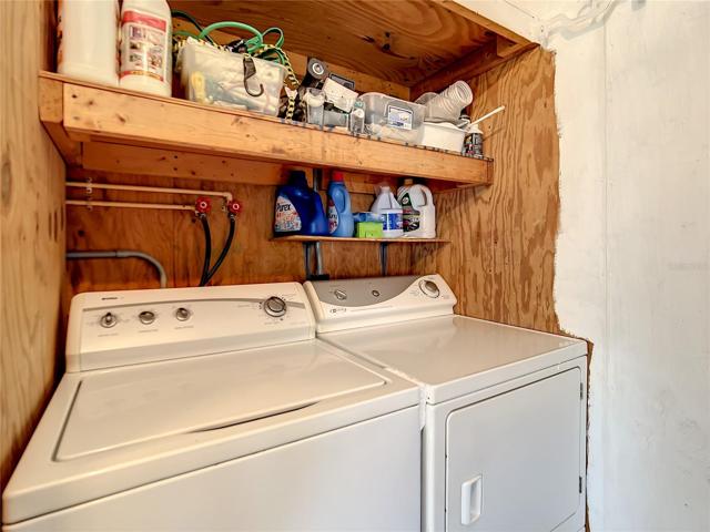 Washer and dryer in the workshop