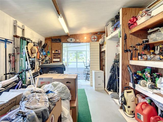 The workshop has plenty of space for all your hobbies
