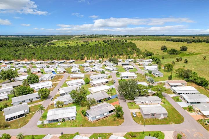 Aerial of the street and surrounding areas