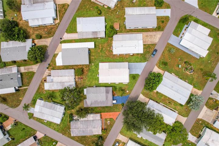 Aerial of the home and neighbors