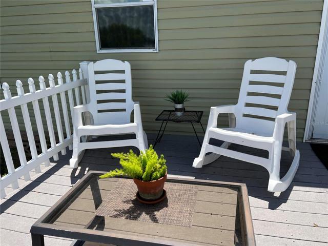 back porch made with composite wood
