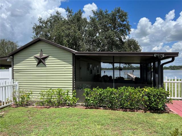side of shed and screen porch