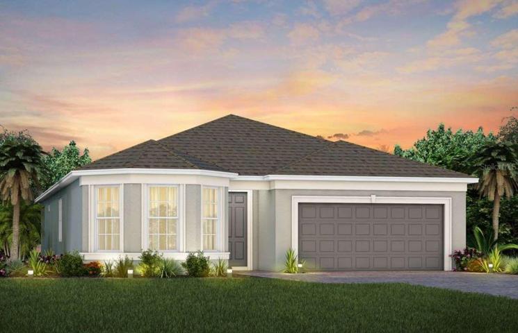 Palmary Florida Mediterranean Exterior Design. Artistic rendering for this new construction home. Pictures are for illustrative purposes only. Elevations, colors and options may vary.