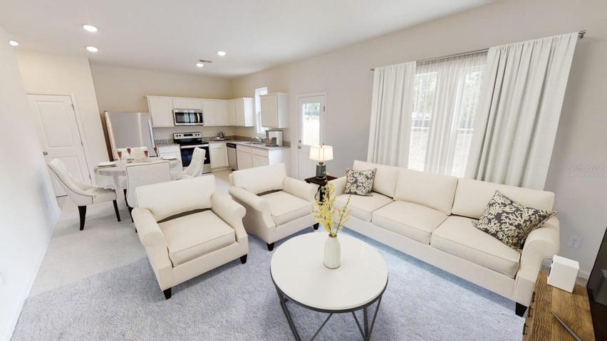 Virtually Staged Living Room