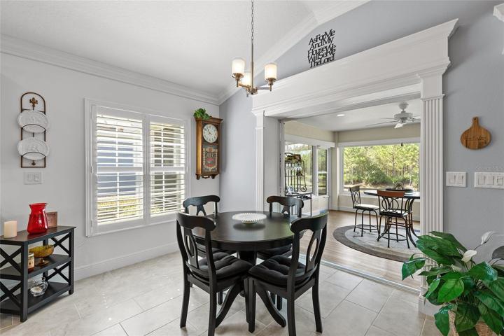 OFF THE KITCHEN, GREAT CASUAL DINING NOOK WITH PLENTY OF NATURAL LIGHT AND A VIEW...