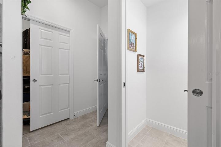 PRIVATE, SEPERATE WATER CLOSET WITH SLIDING POCKET DOOR