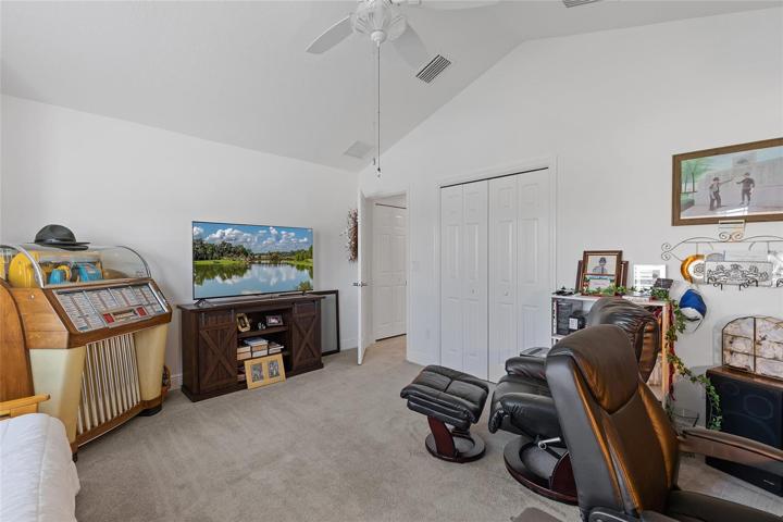 DOUBLE-DOOR CLOSET FOR MORE STORAGE SPACE IN THIS GUEST ROOM