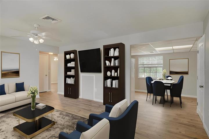 Unit 4 Living Room to Kitchen