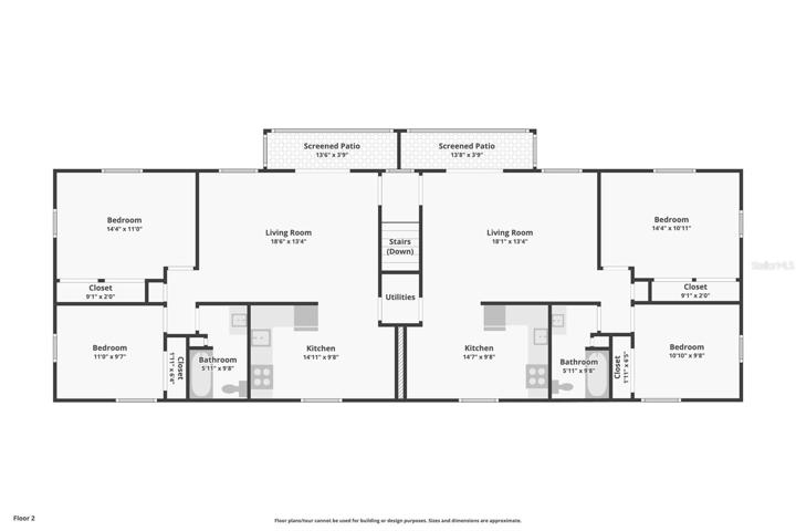 Floor 2 - Units 3 and 4