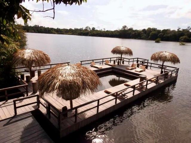 Extend boat docks to create a floating pool