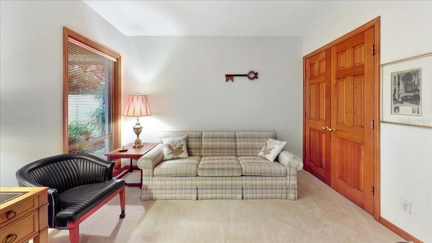 Study/Den that includes closet for storage. Also this room can be used as another bedroom/guest room