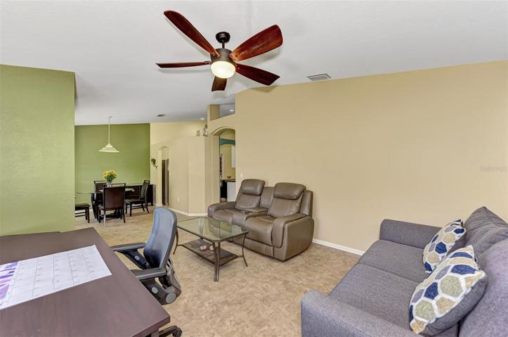 Living Room with View of Dining Room