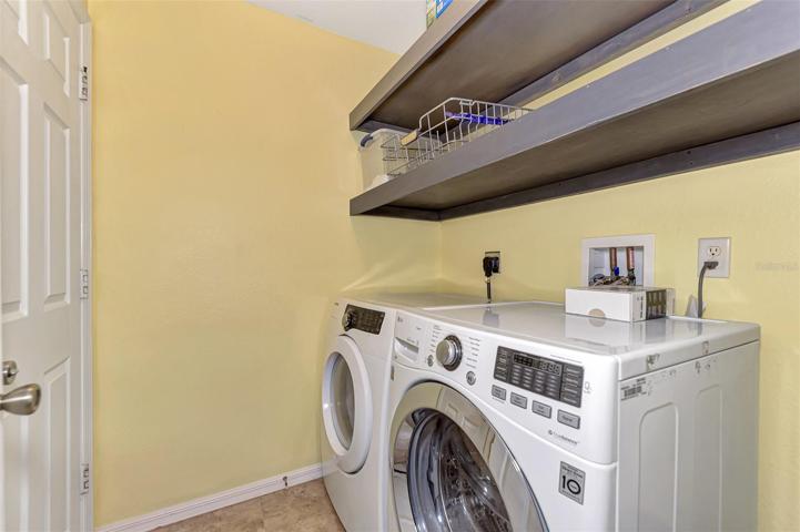 Laundry Room with  LG Smart Washer & Dryer