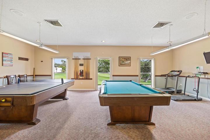 Game room and fitness center