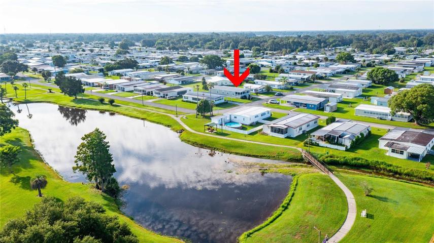 Home is located near Memorial Pond!