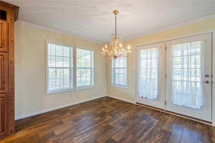Dining room has French doors going to front porch.
