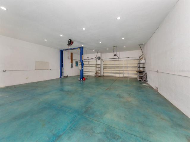 Garage with a car lift