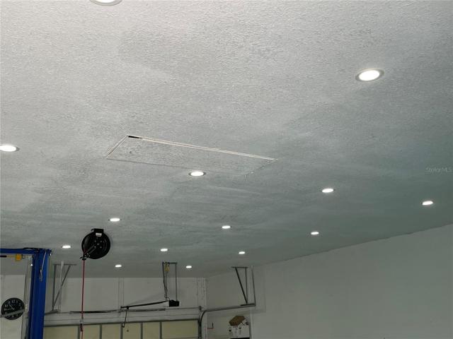 Recessed lighting in the garage