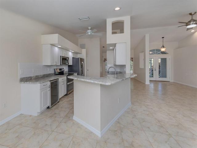 Kitchen with porcelain tile