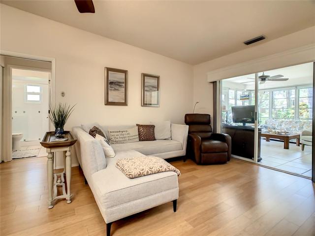 Family Room with hallway to second bedroom and second bathroom