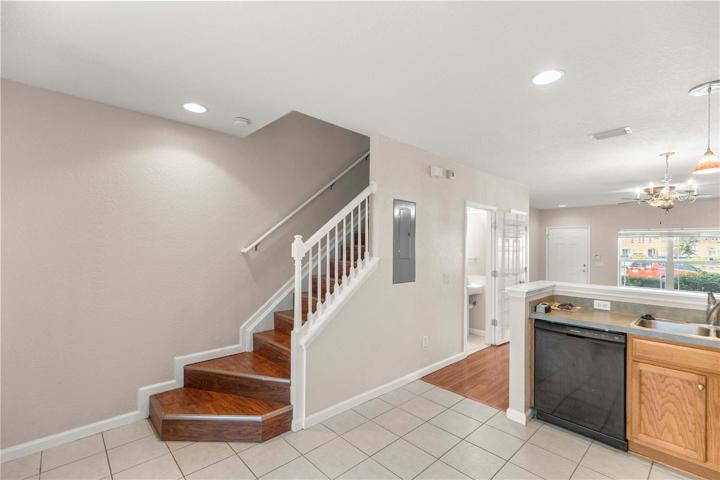 Kitchen overlooking the dining room